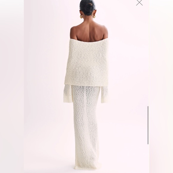 Meshki Marisol Off Shoulder Boucle Maxi Dress - Picture 5 of 7